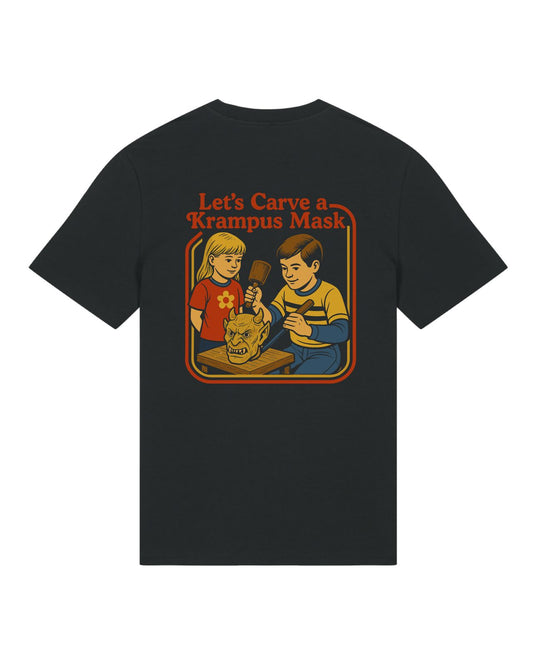 T-Shirt "Lets Carve a Krampus Mask" | Schwarz
